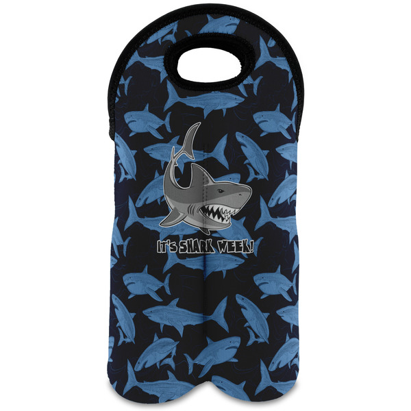 Custom Sharks Wine Tote Bag (2 Bottles) w/ Name or Text