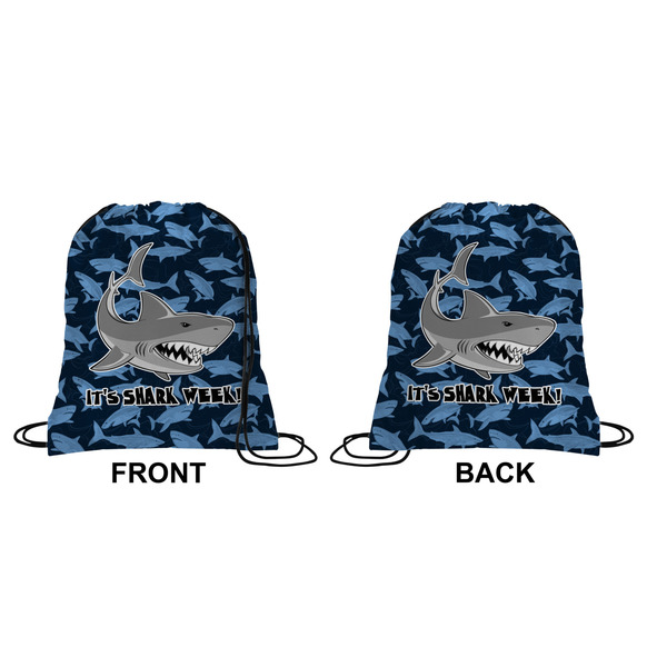 Sharks Drawstring Backpack Front & Back Small