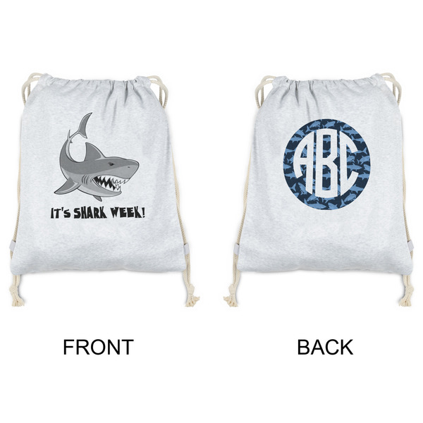 Sharks Drawstring Backpacks - Sweatshirt Fleece - Double Sided - APPROVAL
