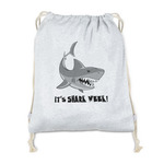 Sharks Drawstring Backpack - Sweatshirt Fleece - Double Sided (Personalized)