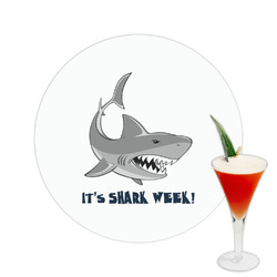 Sharks Printed Drink Topper -  2.5" (Personalized)