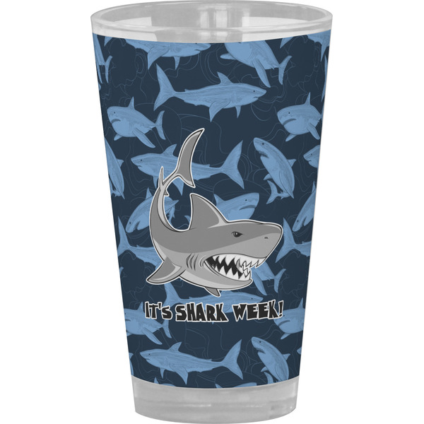 Custom Sharks Pint Glass - Full Color (Personalized)