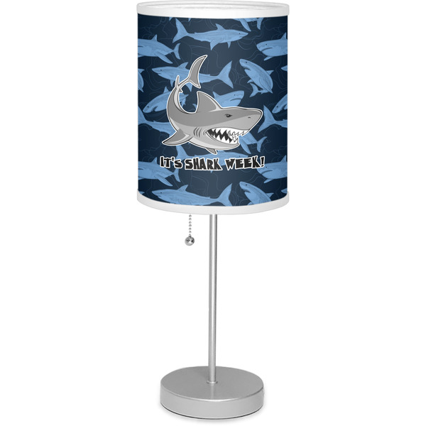 Custom Sharks 7" Drum Lamp with Shade Linen (Personalized)