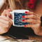 Sharks Espresso Cup - 6oz (Double Shot) LIFESTYLE (Woman hands cropped)