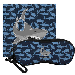 Sharks Eyeglass Case & Cloth w/ Name or Text