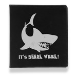 Sharks Leather Binder - 1" - Black (Personalized)