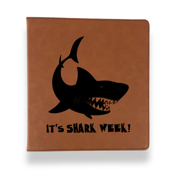 Custom Sharks Leather Binder - 1" - Rawhide (Personalized)