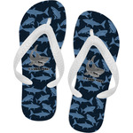 Sharks Flip Flops - XSmall w/ Name or Text