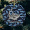 Sharks Frosted Glass Ornament - Round (Lifestyle)