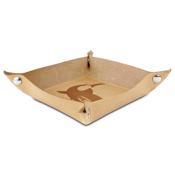 Sharks Genuine Leather Valet Trays - ANGLE (folded)