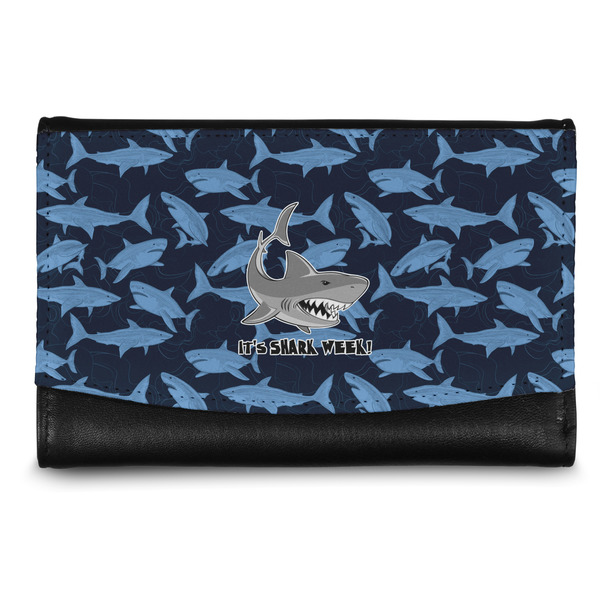 Custom Sharks Genuine Leather Women's Wallet - Small (Personalized)