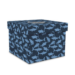 Sharks Gift Box with Lid - Canvas Wrapped - Medium (Personalized)