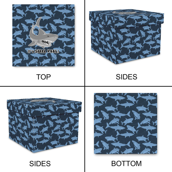 Sharks Gift Boxes with Lid - Canvas Wrapped - Small - Approval