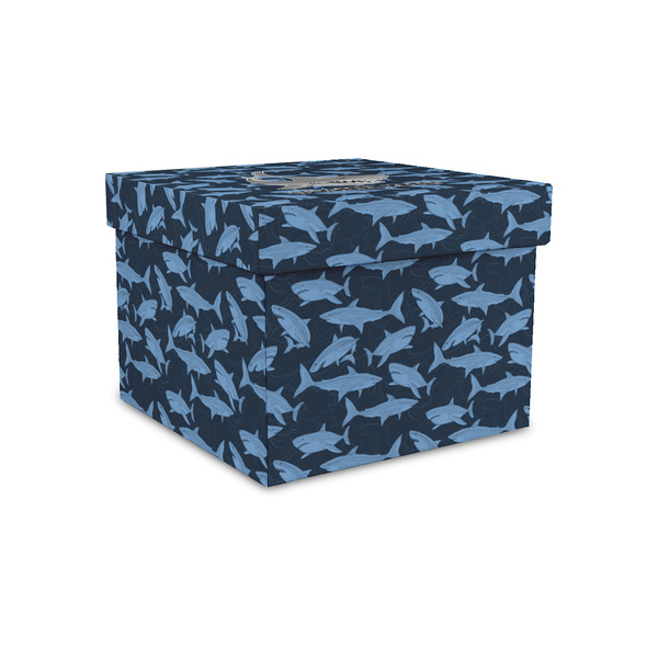 Custom Sharks Gift Box with Lid - Canvas Wrapped - Small (Personalized)
