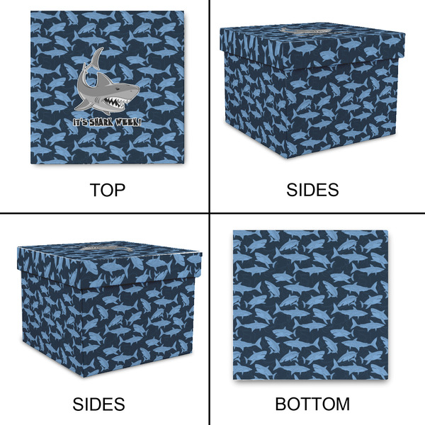 Sharks Gift Boxes with Lid - Canvas Wrapped - X-Large - Approval