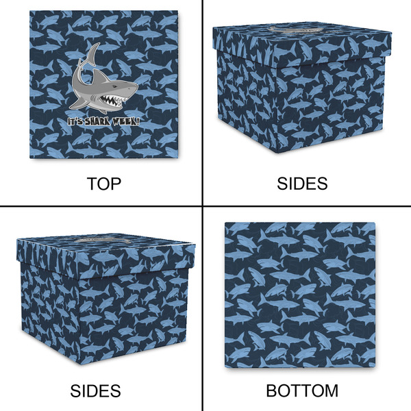 Sharks Gift Boxes with Lid - Canvas Wrapped - XX-Large - Approval