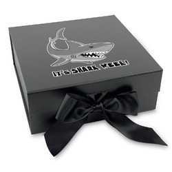 Sharks Gift Box with Magnetic Lid - Black (Personalized)