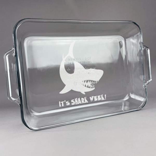 Custom Sharks Glass Baking and Cake Dish (Personalized)