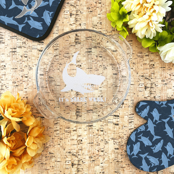 Sharks Glass Pie Dish - LIFESTYLE