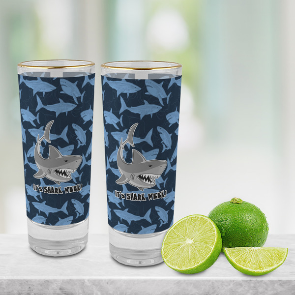 Sharks Glass Shot Glass - 2 oz - LIFESTYLE