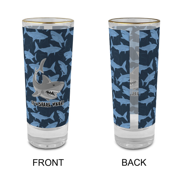 Sharks Glass Shot Glass - 2 oz - Single - APPROVAL