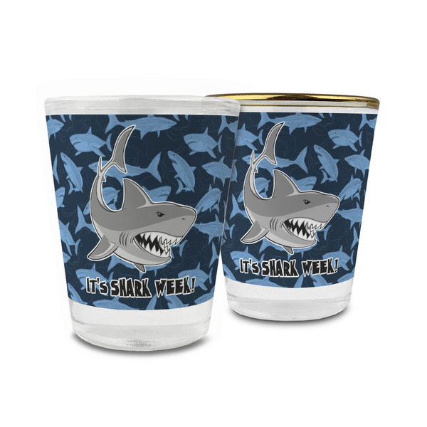 Custom Sharks Glass Shot Glass - 1.5 oz (Personalized)