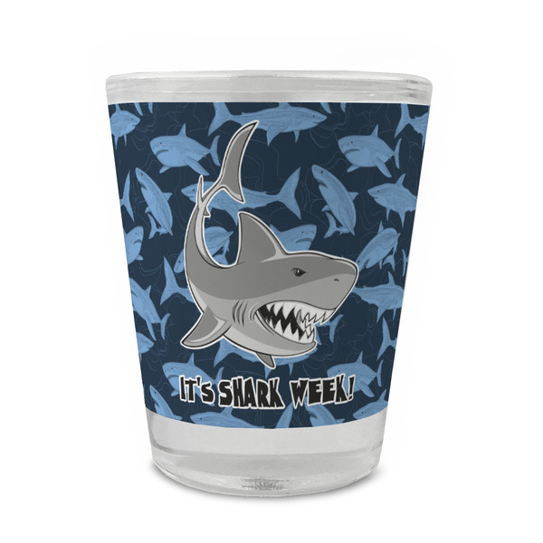 Custom Sharks Glass Shot Glass - 1.5 oz - Set of 4 (Personalized)