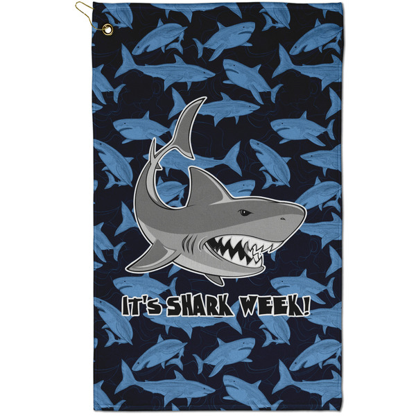 Custom Sharks Golf Towel - Poly-Cotton Blend - Small w/ Name or Text