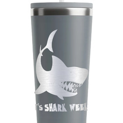 Sharks RTIC Everyday Tumbler with Straw - 28oz - Grey - Single-Sided (Personalized)