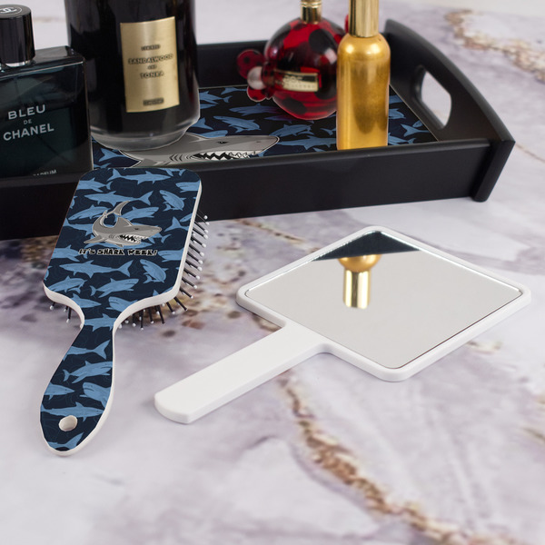 Sharks Hair Brush - With Hand Mirror