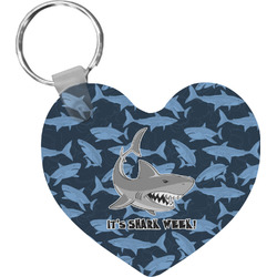 Sharks Heart Plastic Keychain w/ Name or Text