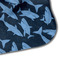 Sharks Hooded Baby Towel- Detail Corner