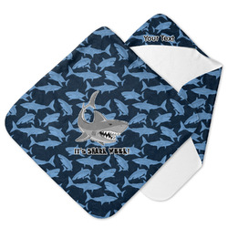 Sharks Hooded Baby Towel w/ Name or Text