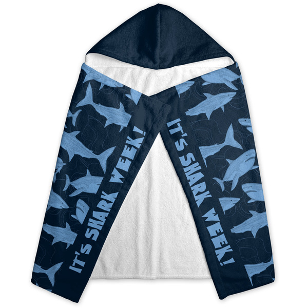 Sharks Hooded Towel - Folded