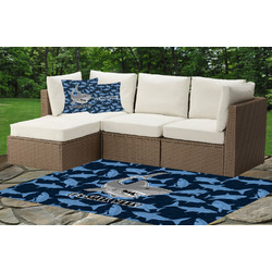 Sharks Indoor / Outdoor Rug - Custom Size w/ Name or Text