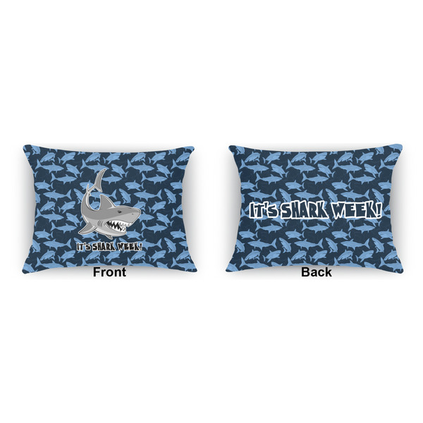 Sharks Indoor Rectangular Burlap Pillow (Front and Back)