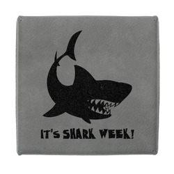Sharks Jewelry Gift Box - Engraved Leather Lid (Personalized)