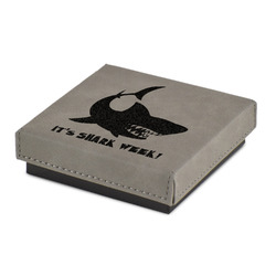 Sharks Jewelry Gift Box - Engraved Leather Lid (Personalized)