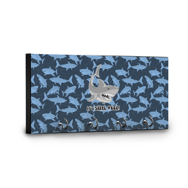 Sharks Key Hanger - Front View with Hooks