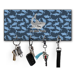 Sharks Key Hanger w/ 4 Hooks w/ Name or Text