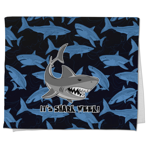 Custom Sharks Kitchen Towel - Poly Cotton w/ Name or Text