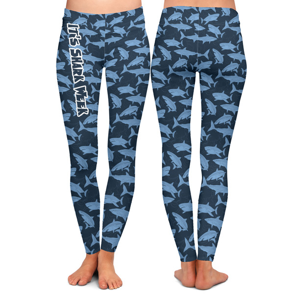 Sharks Ladies Leggings - Front and Back