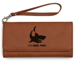 Sharks Ladies Leatherette Wallet - Laser Engraved - Rawhide (Personalized)