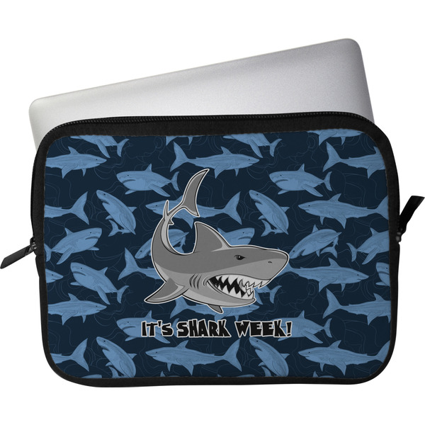 Custom Sharks Laptop Sleeve / Case - 15" w/ Name or Text