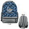 Sharks Large Backpack - Gray - Front & Back View