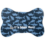 Sharks Bone Shaped Dog Food Mat (Large) (Personalized)