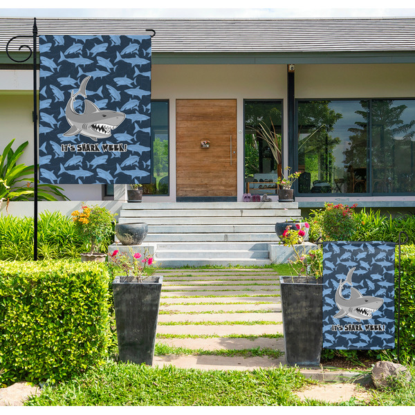 Custom Sharks Large Garden Flag - Double Sided (Personalized)