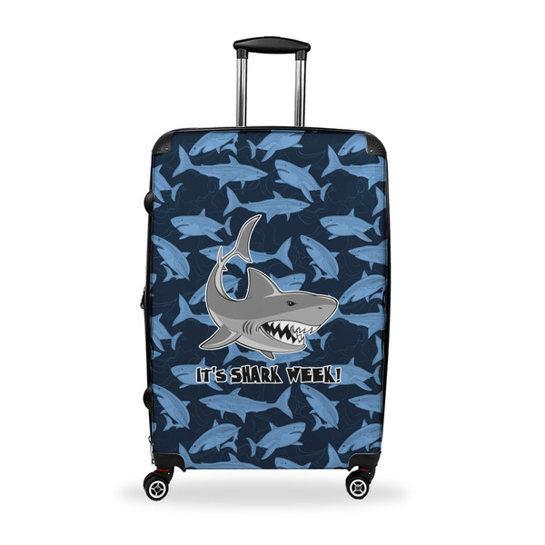 Custom Sharks Suitcase - 28" Large - Checked w/ Name or Text