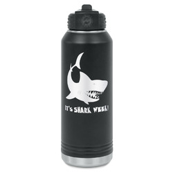 Sharks Water Bottle - Laser Engraved - Front (Personalized)
