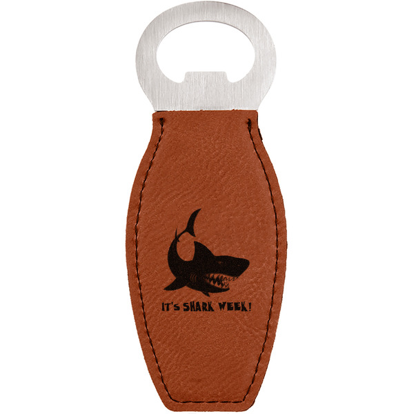 Custom Sharks Leatherette Bottle Opener - Single Sided (Personalized)